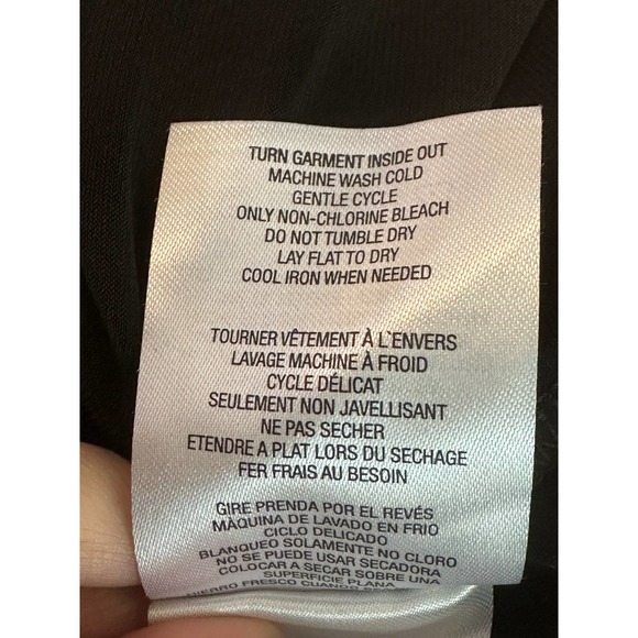 Tahari black with white trim 3/4 sleeves belted mini dress size XS - Picture 7 of 13